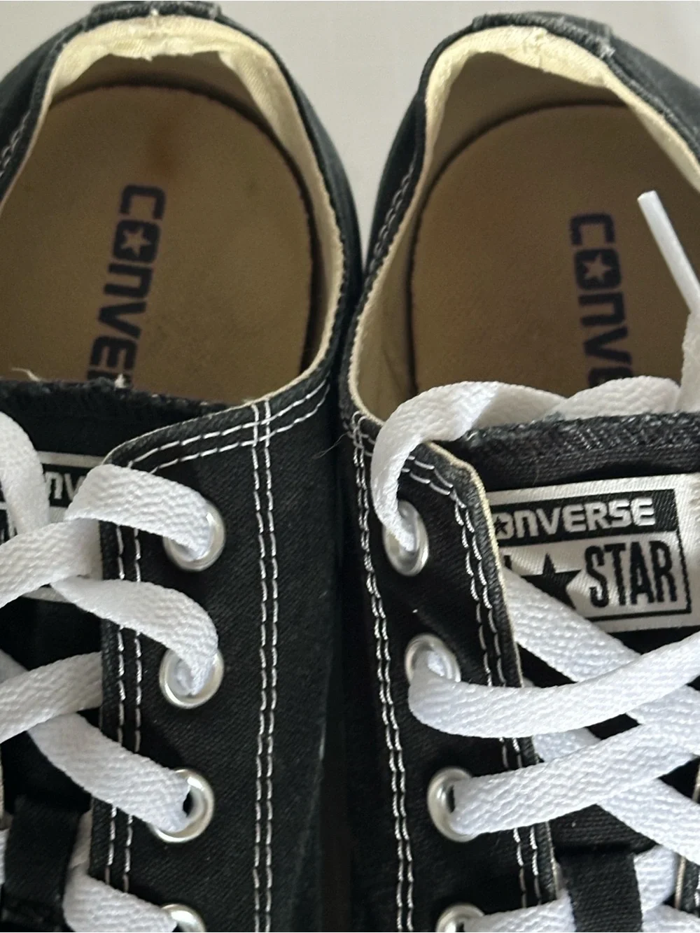 Converse Chuck Taylor All Star Ox Low Top Black Canvas Shoes Men 8 Women 10